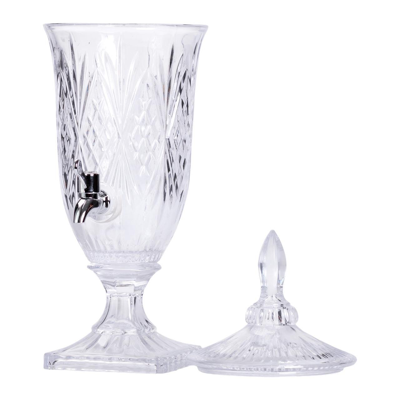 Лимонадница с краном на ножке стеклянная для напитков 2 л 46 см (HP-19-15) - фото 6 Лимонадница с краном на ножке стеклянная для напитков 2 л 46 см (HP-19-15) - фото 6