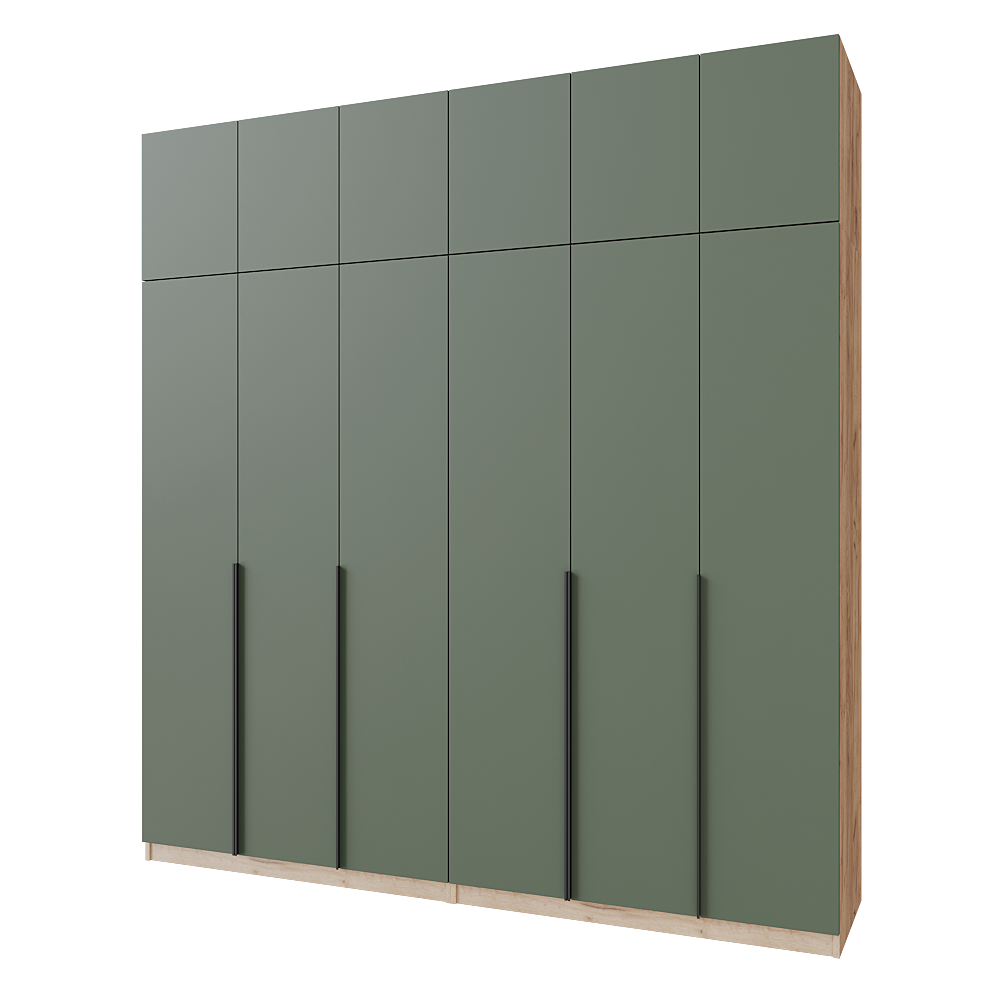 Шафа розпашна з тумбою та антресолью Меблітренд Чиназес Чита-2400.4 2400х500х2450 мм Дуб крафт золотий/Зелений димчастий (27504250) - фото 1 Шафа розпашна з тумбою та антресолью Меблітренд Чиназес Чита-2400.4 2400х500х2450 мм Дуб крафт золотий/Зелений димчастий (27504250) - фото 1