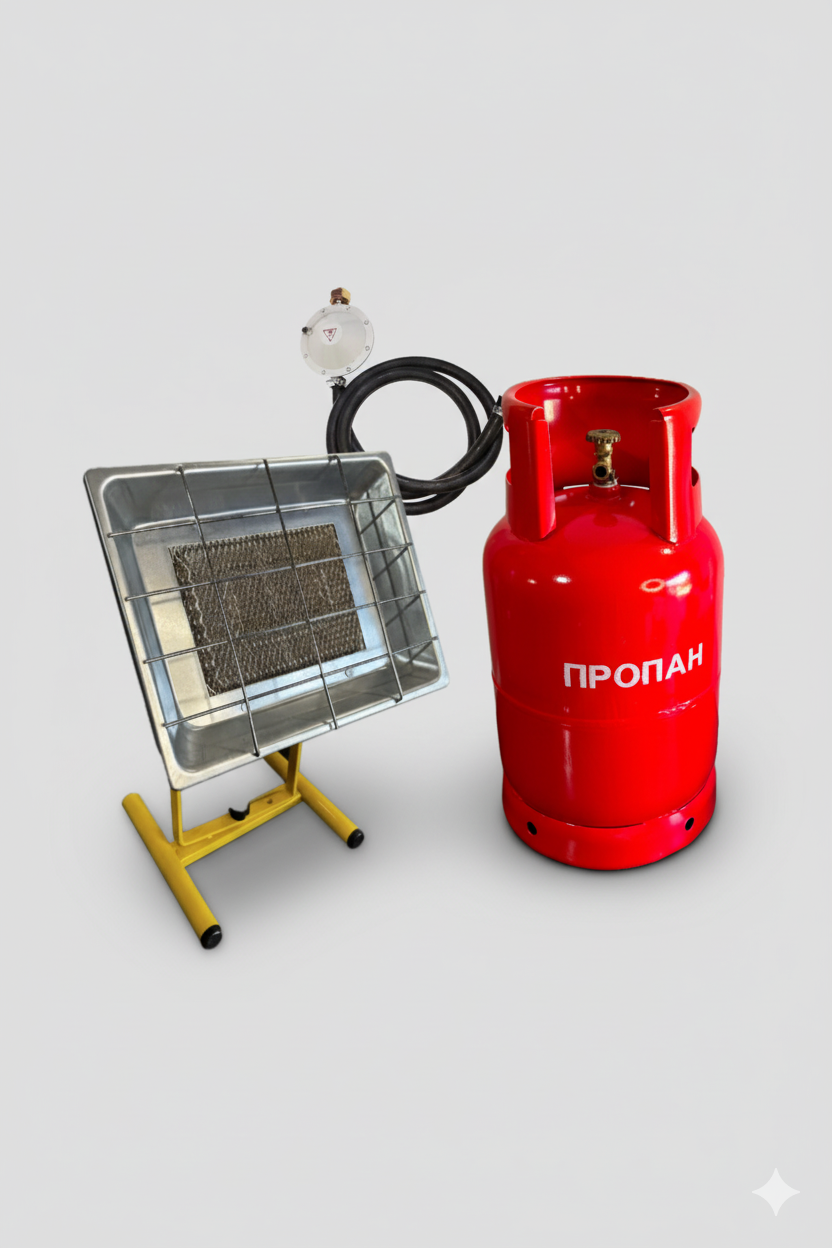 Газовый обогреватель с баллоном Orgaz SB-650 на ножке 3 м шланг редуктор 27 л 2,9 кВт (2477070177) - фото 1 Газовый обогреватель с баллоном Orgaz SB-650 на ножке 3 м шланг редуктор 27 л 2,9 кВт (2477070177) - фото 1