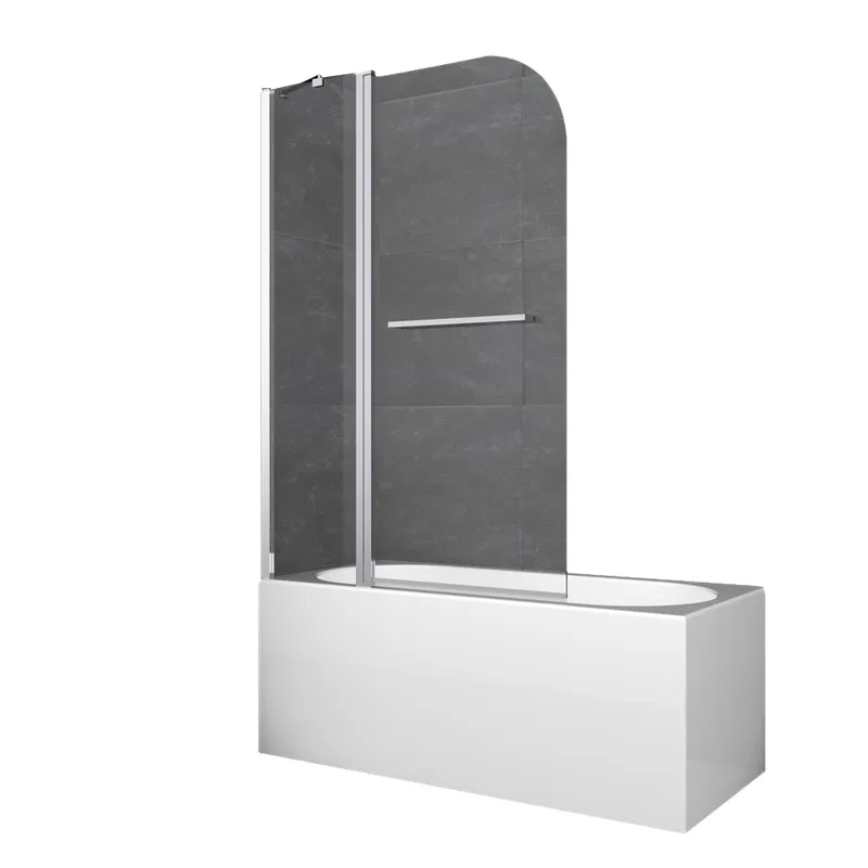 Шторки скляні на ванну KOER SR BS04-95x140-TR-01 прозоре скло 6 мм Хром (KR5403)