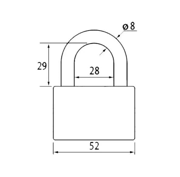 Замок навесной ЧАЗ ВС2-49 автомат 3 ключа 52 мм (ЗН315) - фото 2