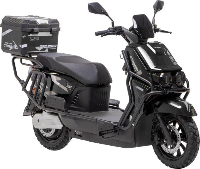 Электроскутер двухместный Crosser CR17 2500W графеновая батарея 72V/35Ah Черный