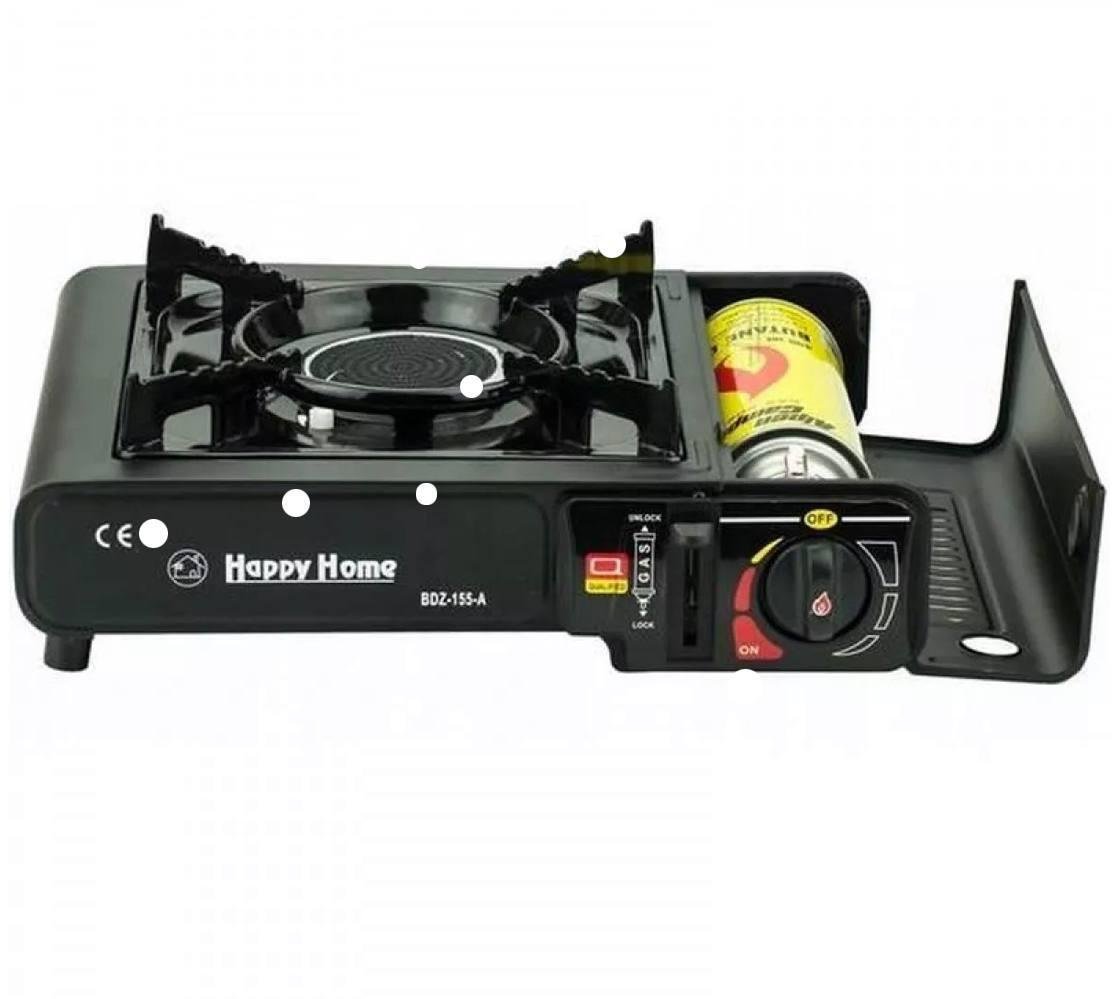 Плита газова туристична з п'єзопідпалом Happy Home BDZ-155-A з пластиковим кейсом та адаптером Плита газова туристична з п'єзопідпалом Happy Home BDZ-155-A з пластиковим кейсом та адаптером