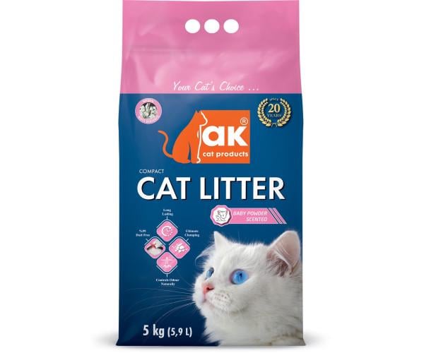 Наповнювач бентонітовий AK Compact Cat Litter Дитяча комбінована присипка 5 кг