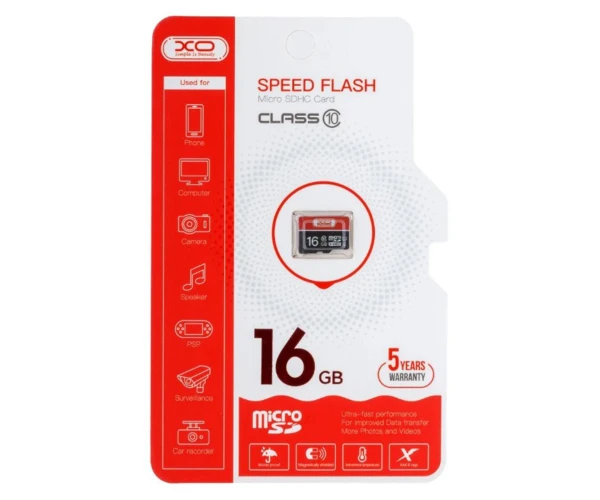 Карта памяти XO microSDHC Class10 16GB - фото 1