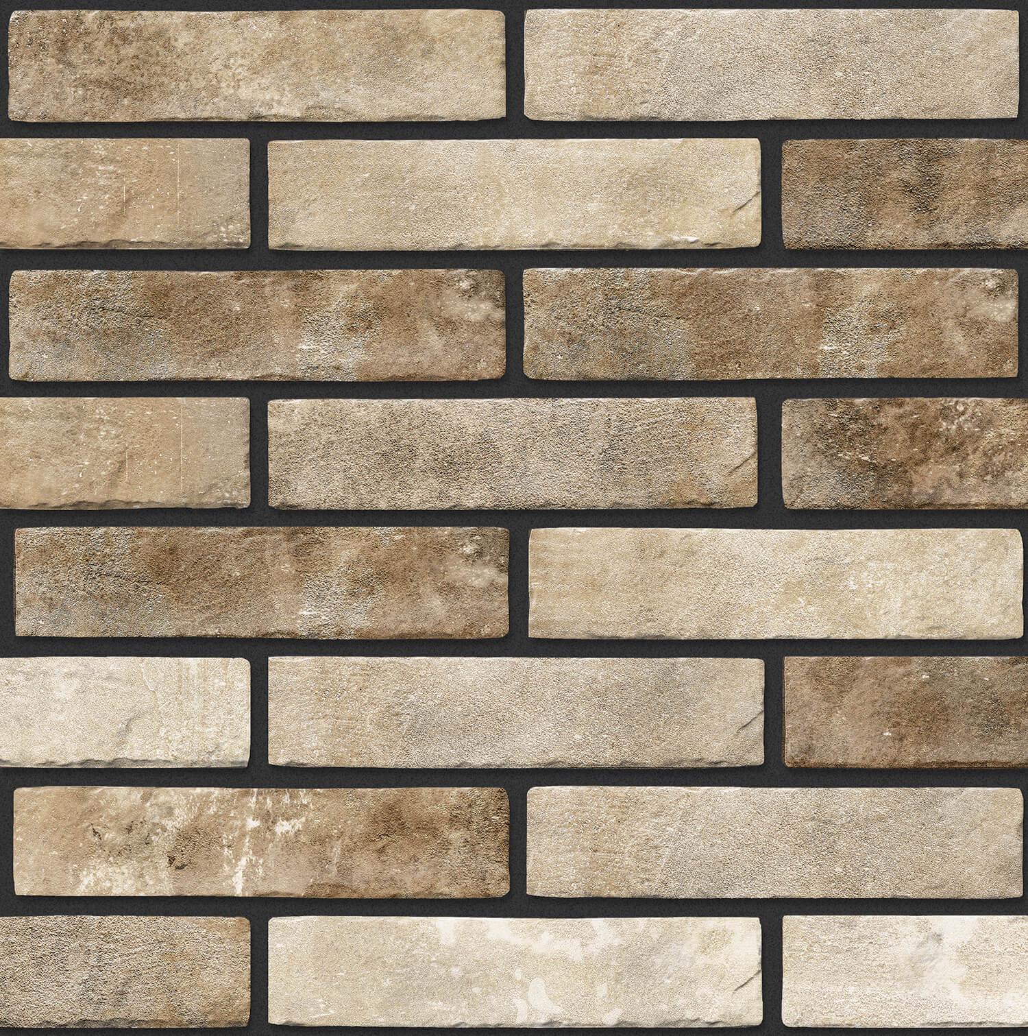 Термопанель фасадная Klinker Brick Golden Tile с фасадной плиткой Бежевый (25355784)
