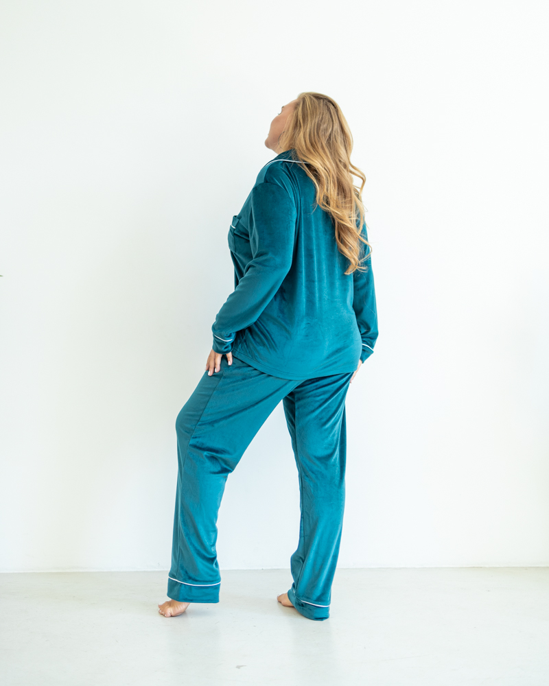 Пижама женская Модельер 7622 р. 42 Изумрудный (14075) - фото 6 Пижама женская Модельер 7622 р. 42 Изумрудный (14075) - фото 6