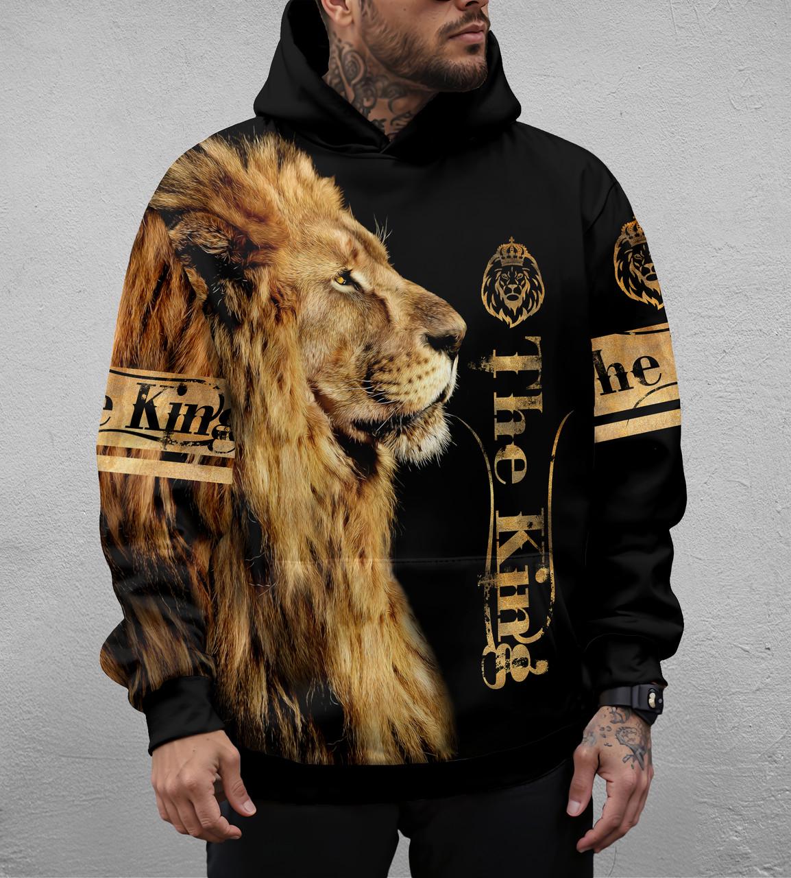 Худі чоловіче Лев L Чорний (11210)