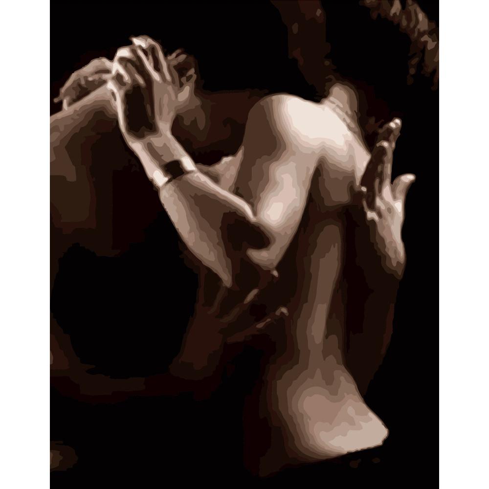 Картина по номерам Strateg Премиум Слияние в страсти 40х50 см (DY045)