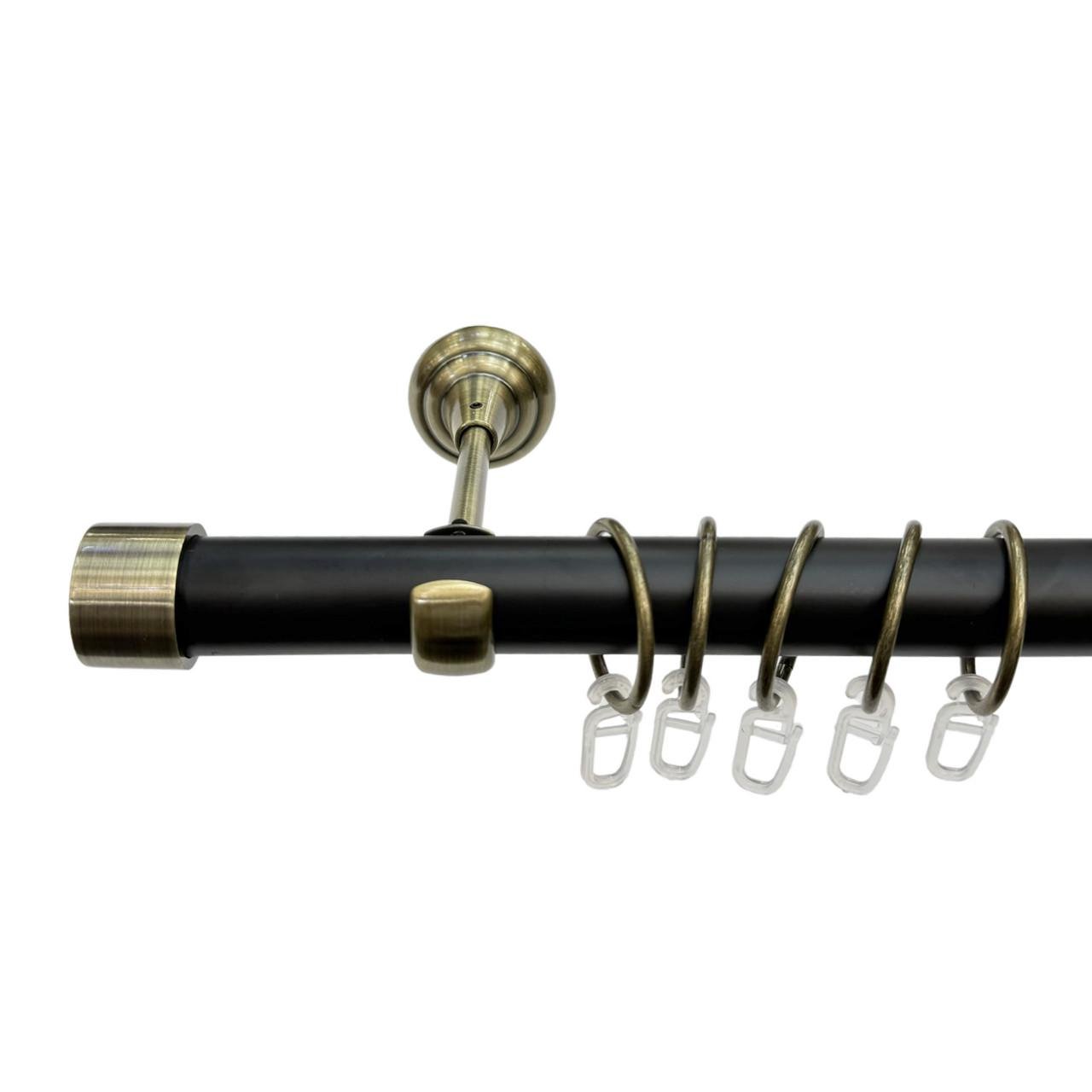 Карниз для штор Orvit Заглушка однорядний 25 мм 300 см Чорний/Антик (000-8220) - фото 1 Карниз для штор Orvit Заглушка однорядний 25 мм 300 см Чорний/Антик (000-8220) - фото 1