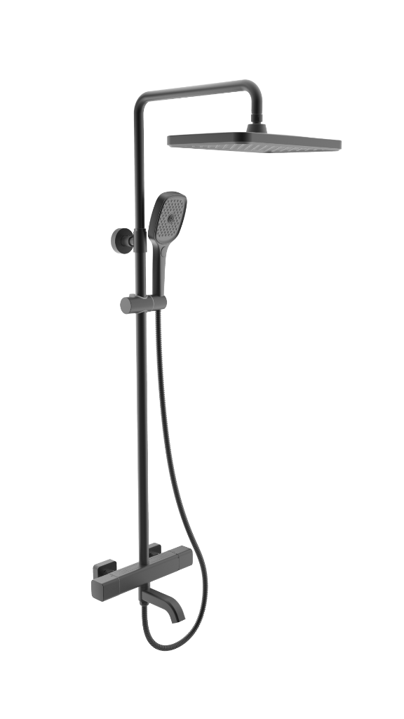 Душевая система с термостатом Gappo G24791-6 3-функциональная лейка Черный