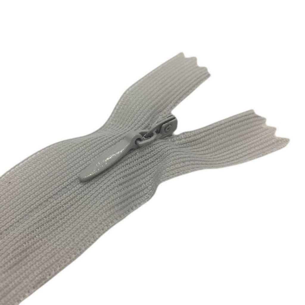 Молния Welltex неразъемная потайная S-336 ZIP 18 см Светло-серый (634602)
