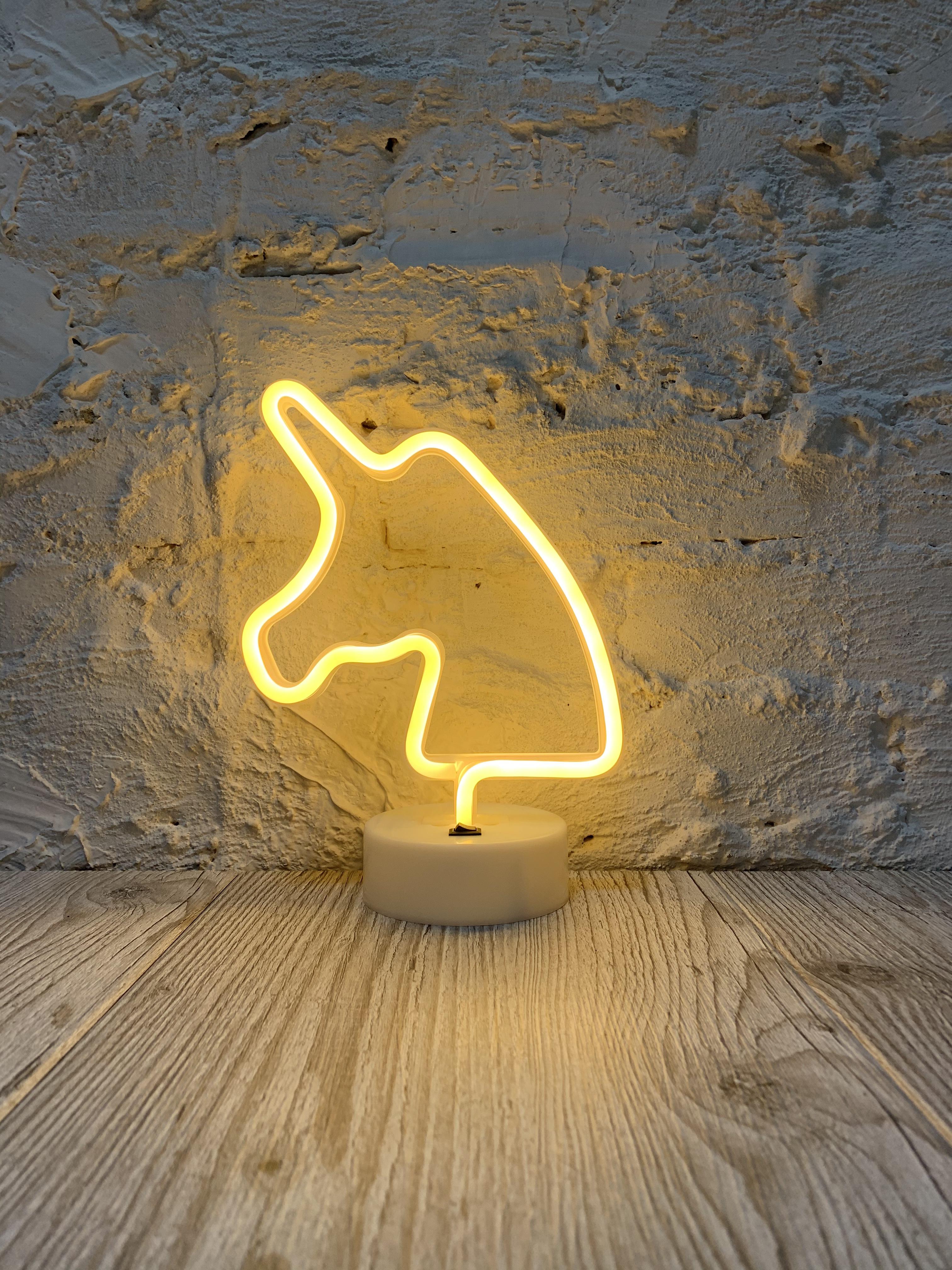 Неоновий нічник Decoration Lamp Unicorn Жовтий