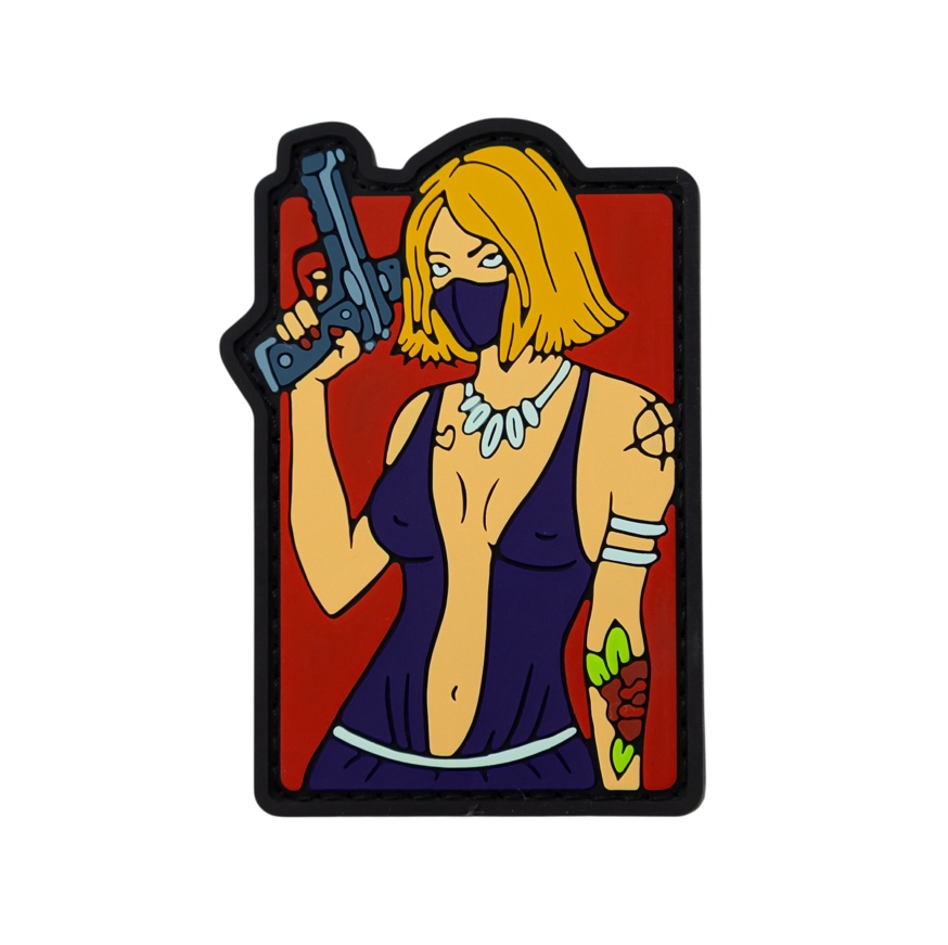 Патч ПВХ TACTICAL GIRL NEW Красный (PATCH-HUB-0360)