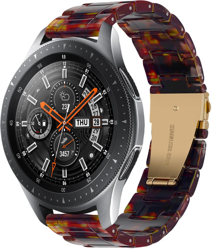 Ремешок из Cмолы Resin для Galaxy Watch 42 мм Orange Black (28799-47)