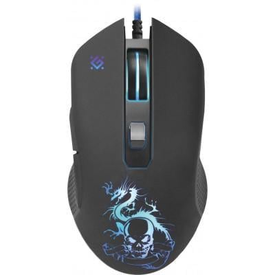 Компьютерная мышка Defender Sky Dragon GM-090L 6 кнопок 3200 dpi подсветка и коврик Black (36261143)