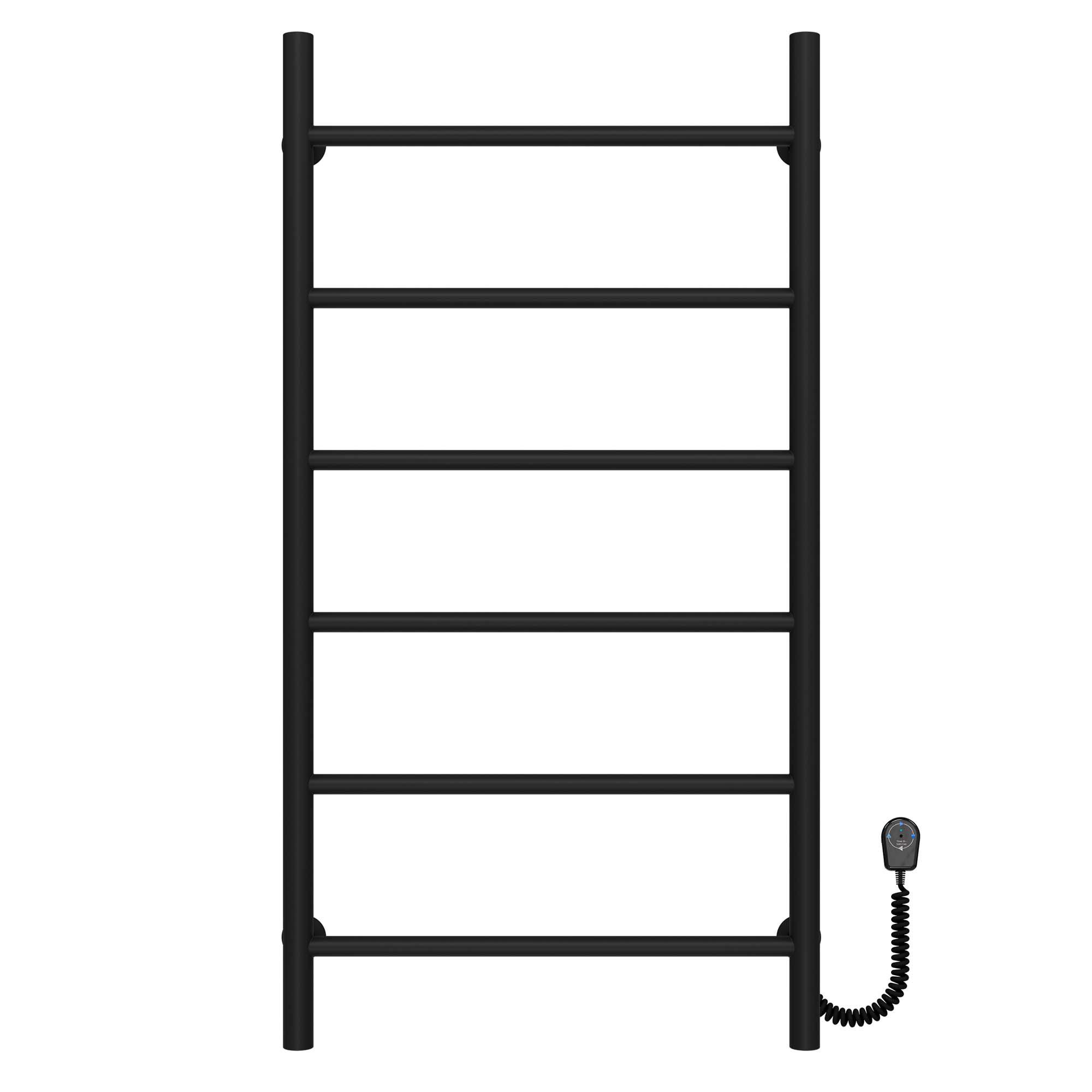 Полотенцесушитель электрический Deffi Орион П6 EF16 правое подключение нержавеющая сталь 500x1000 мм Черный (C.OR.100.50.6.EBR5)