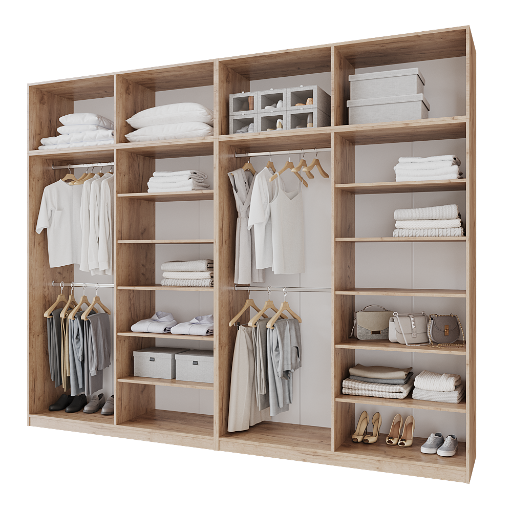 Шкаф распашной с антресолью Меблітренд Чиназес Чиа-3200.5 3200х500х2550 мм Дуб крафт золотой/Белый (26937777) - фото 2 Шкаф распашной с антресолью Меблітренд Чиназес Чиа-3200.5 3200х500х2550 мм Дуб крафт золотой/Белый (26937777) - фото 2