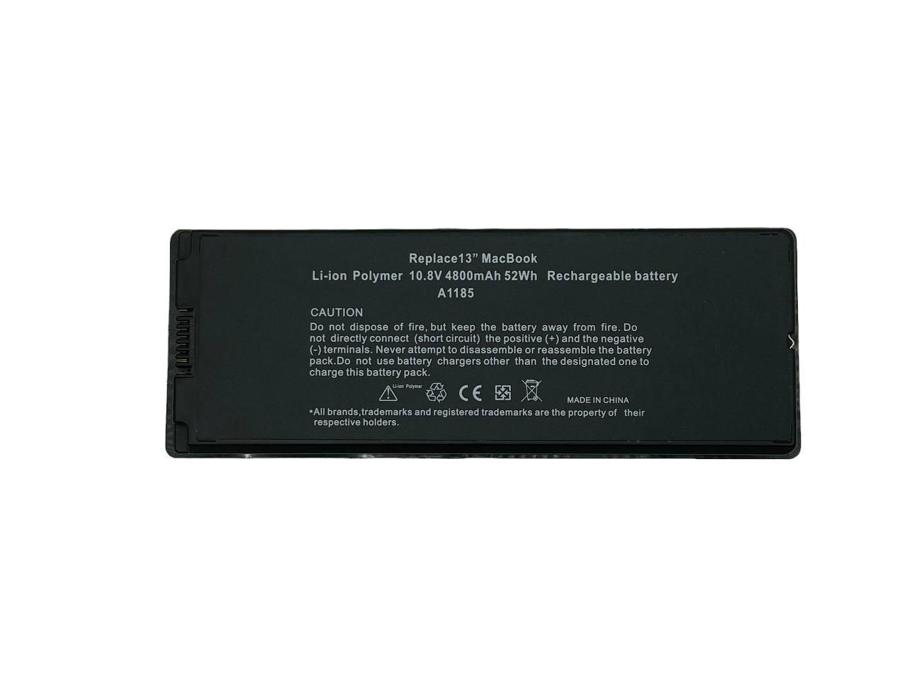 Акумулятор для ноутбука Apple A1185 10,8V 4800 mAh OEM Black