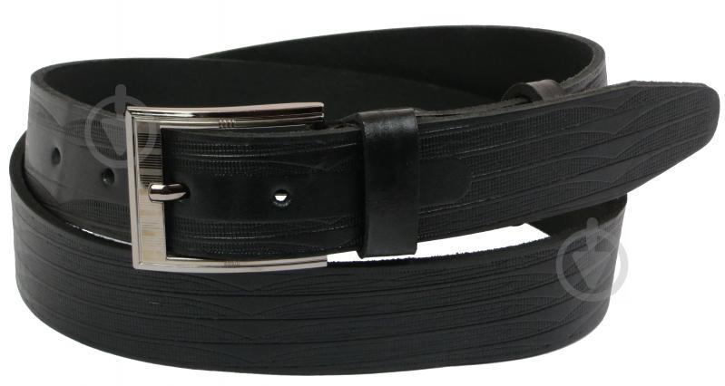 Шкіряний ремінь Skipper 110-130 x 3.8 см Чорний (1105-38)