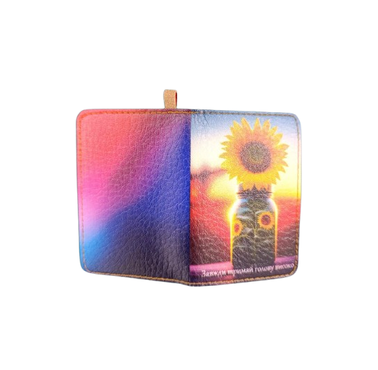 Обложка на права нового образца подсолнух (30775993)