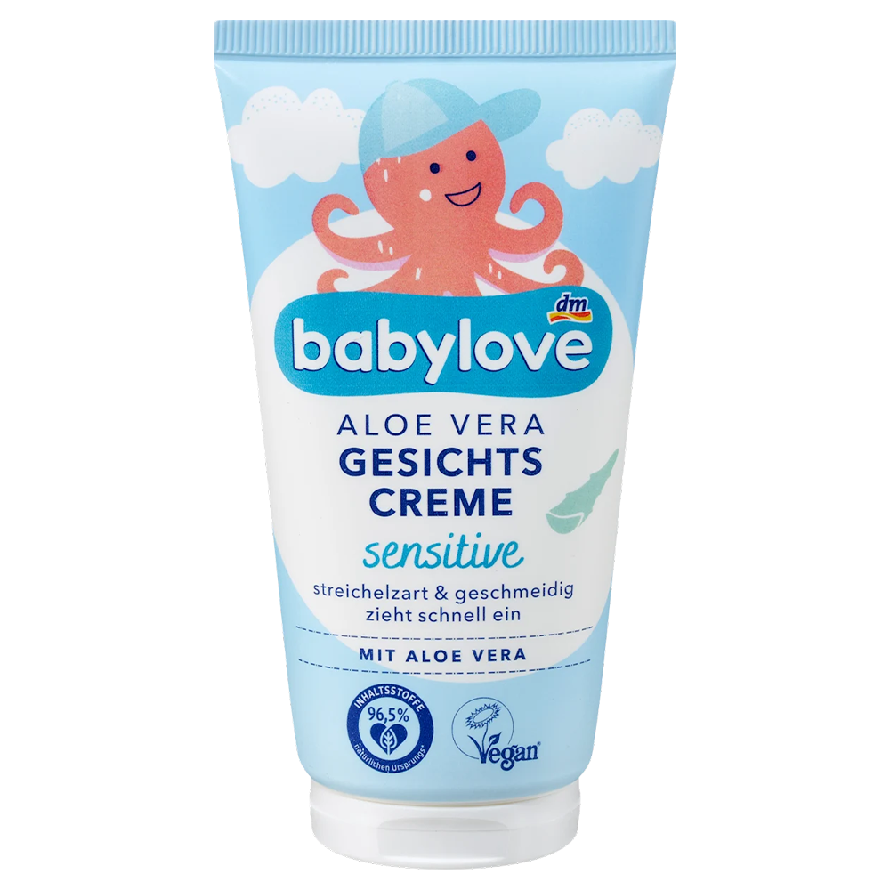 Крем детский Babylove Gesichtscreme Aloe Vera Sensitiv для чувствительной кожи из алоэ вера 75 мл (EPI-15102025-241)