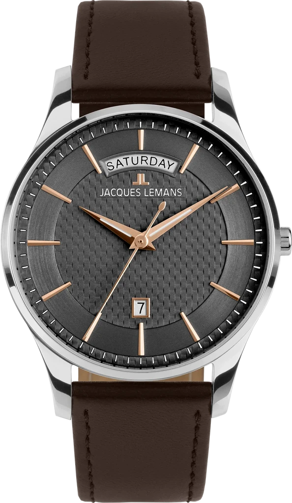 Наручные часы мужские Jacques Lemans London 1-2193D со стальным корпусом WR 50 м и черным циферблатом Наручные часы мужские Jacques Lemans London 1-2193D со стальным корпусом WR 50 м и черным циферблатом