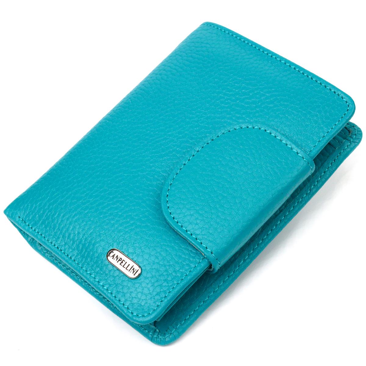 Кошелек женский CANPELLINI Wallet 21678 кожа Бирюзовый