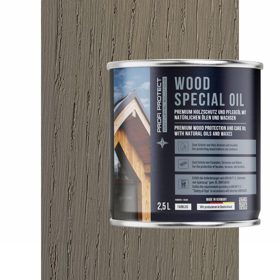 Масло для террасной доски ProfiProtect Wood Special Oil с воском 2,5 л Turren Grau eiche (24648625) - фото 1