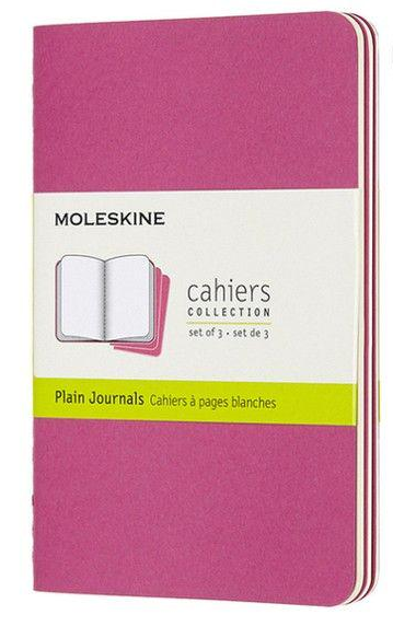 Набір блокнотів Moleskine Cahier маленький 3 шт. Рожевий (CH013D17)