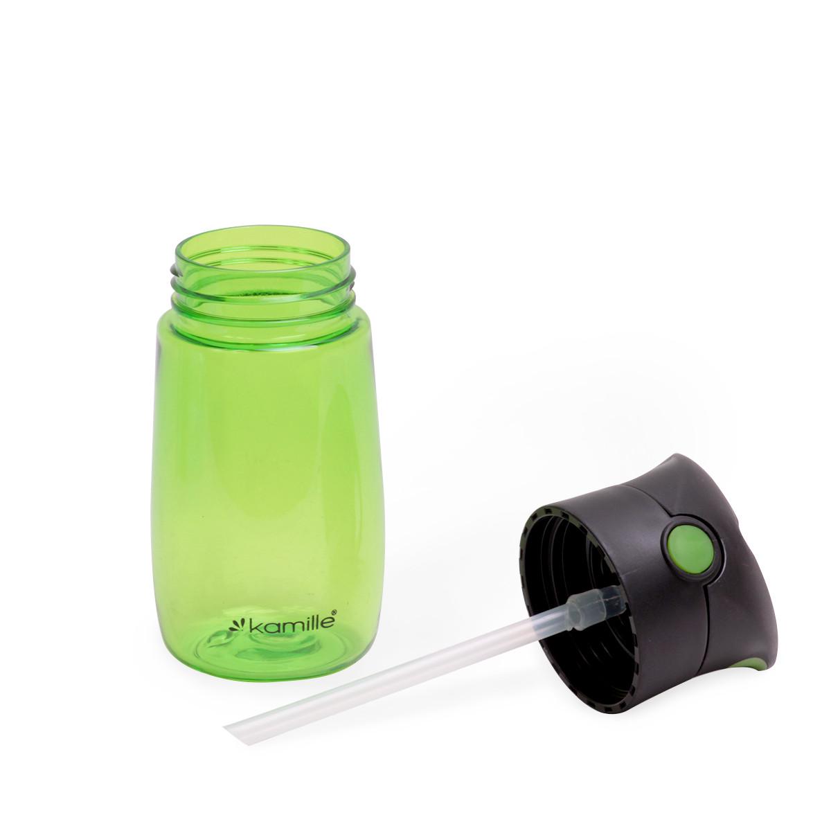 Бутылка детская для воды с трубочкой Kamille КМ-2300 из пластика 350 мл Зеленый (150-84-2300) - фото 2 Бутылка детская для воды с трубочкой Kamille КМ-2300 из пластика 350 мл Зеленый (150-84-2300) - фото 2
