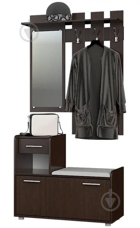 Прихожая Эверест Тандем с распашным шкафом ШП-1 венге темный  (EVR-2353)