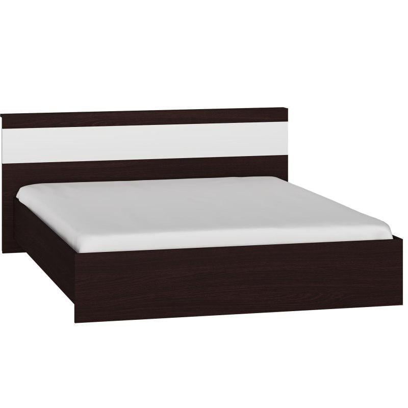 Двуспальная кровать Everest Соната 1600 160х200 см без матраса Венге темный/Белый Двуспальная кровать Everest Соната 1600 160х200 см без матраса Венге темный/Белый