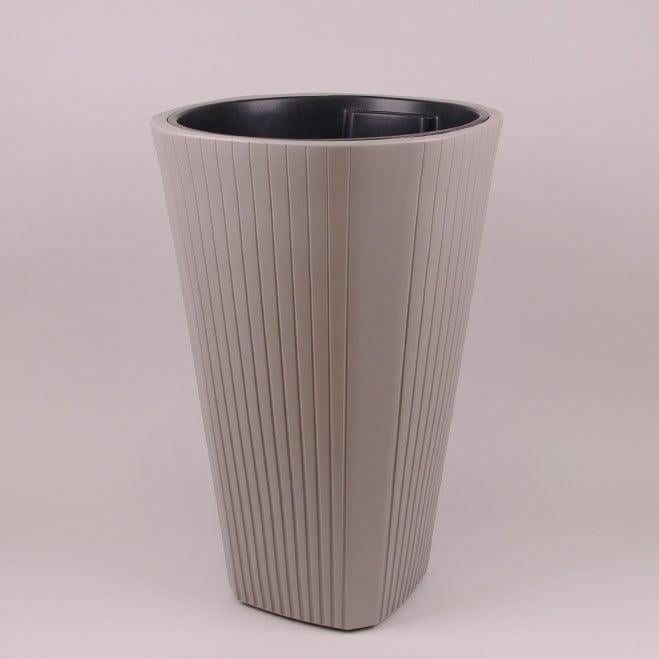 Горшок пластиковый Flora MUZA с вкладом Taupe 60 см Коричневый (81300)