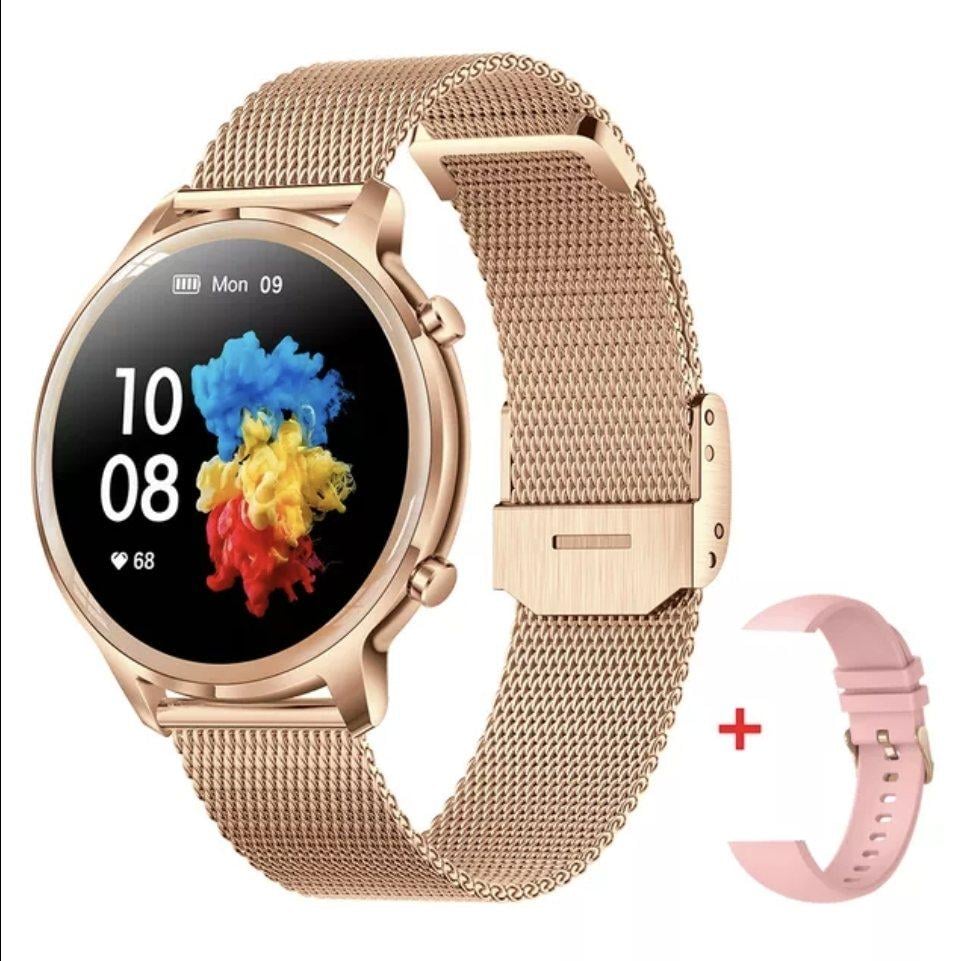 Смарт-годинник жіночий Lemfo T18 тонометр/пульсоксиметр 2 ремінці Gold - фото 15 Смарт-годинник жіночий Lemfo T18 тонометр/пульсоксиметр 2 ремінці Gold - фото 15