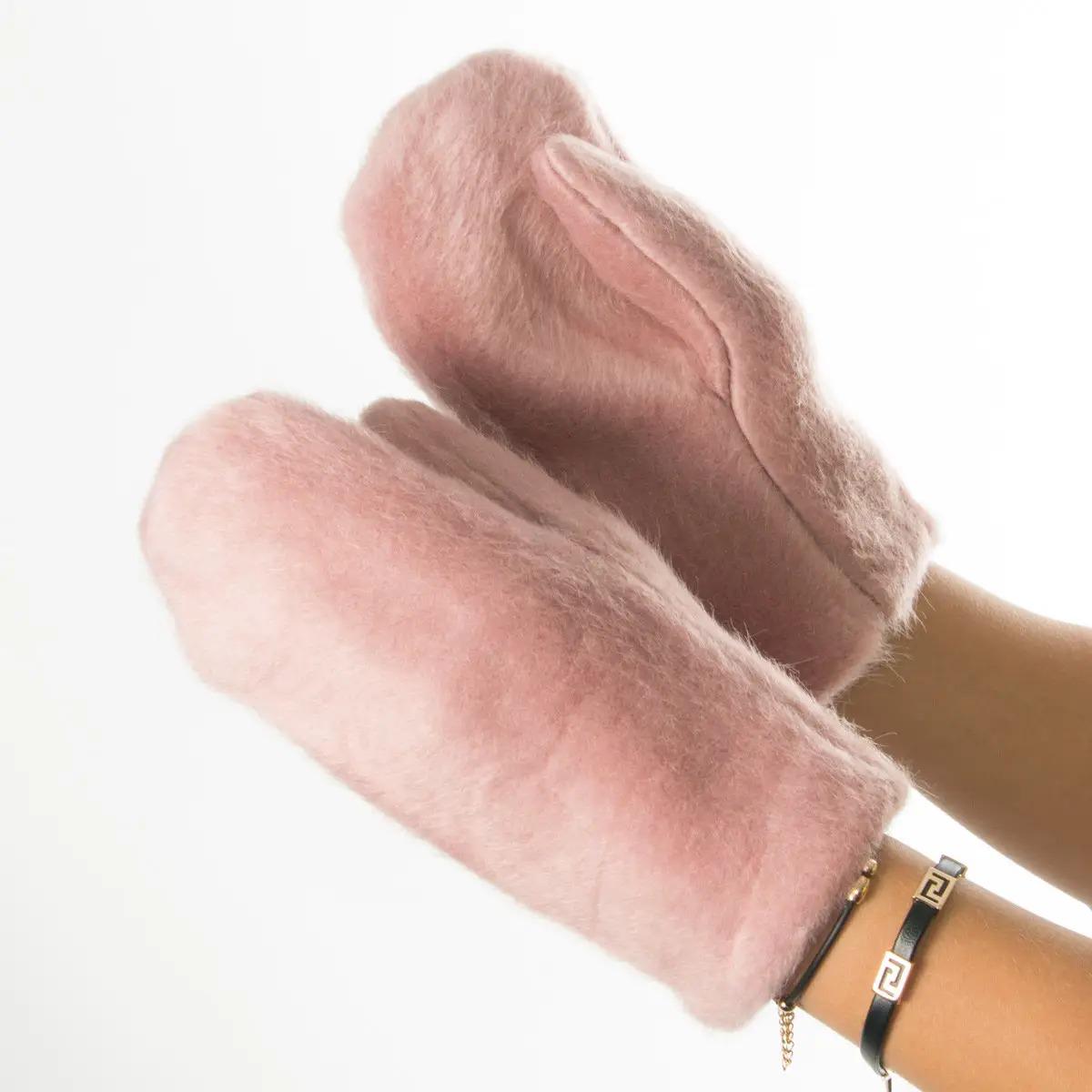 Перчатки женские из искусственного меха M (№19-21-33)