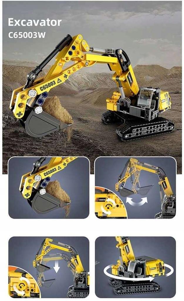 Конструктор детский CaDa Экскаватор для мальчика 467 дет. (22774749) - фото 4