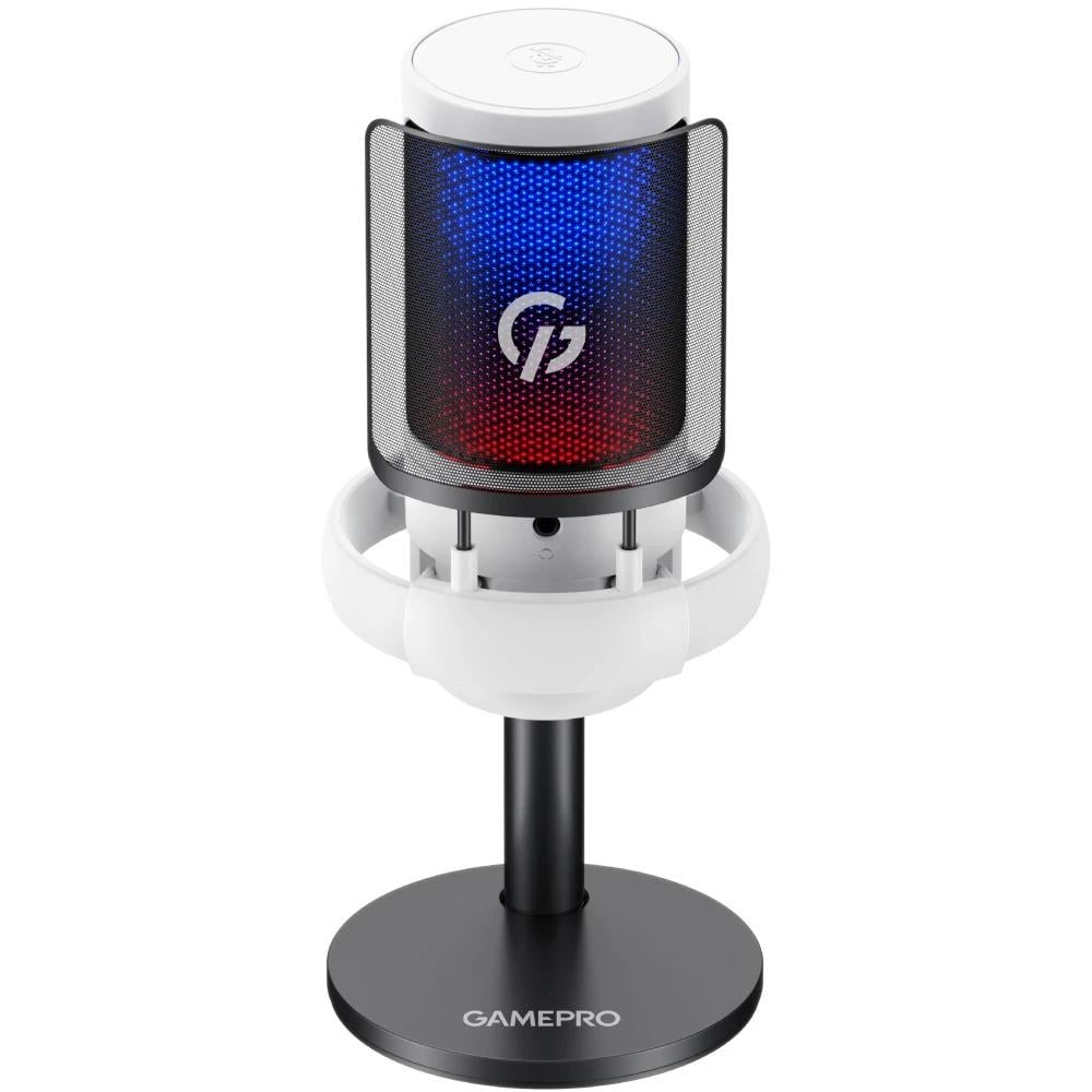 Микрофон проводной GamePro UGM105W конденсаторный 1,8 м USB-C RGB 20000 Гц White (36943904) Микрофон проводной GamePro UGM105W конденсаторный 1,8 м USB-C RGB 20000 Гц White (36943904)