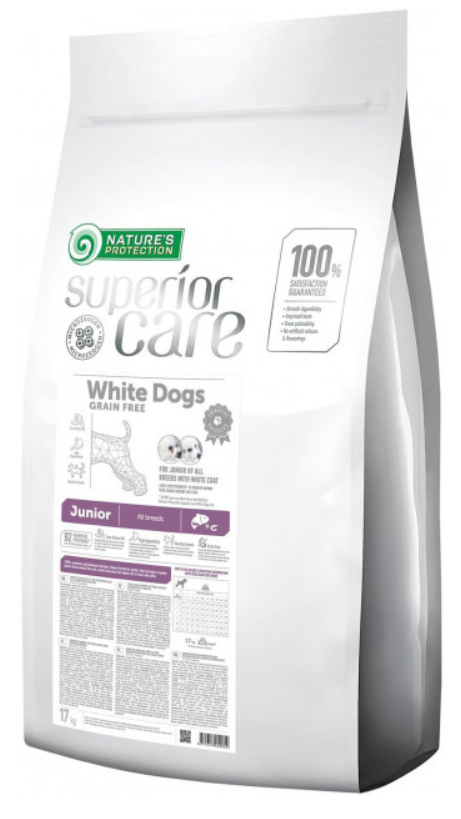 Корм для собак Nature's Protection Superior Care White Dogs Grain Free Junior All Breeds 1,5 кг - фото 2