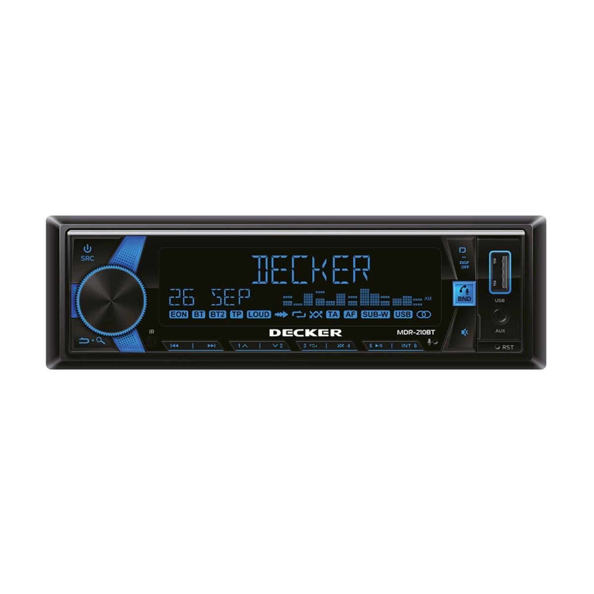 Автомагнитола Decker 1DIN MDR-210