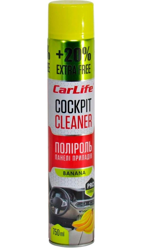 Полироль для пластика CarLife Cockpit Cleaner Banana 750 мл (CF753)