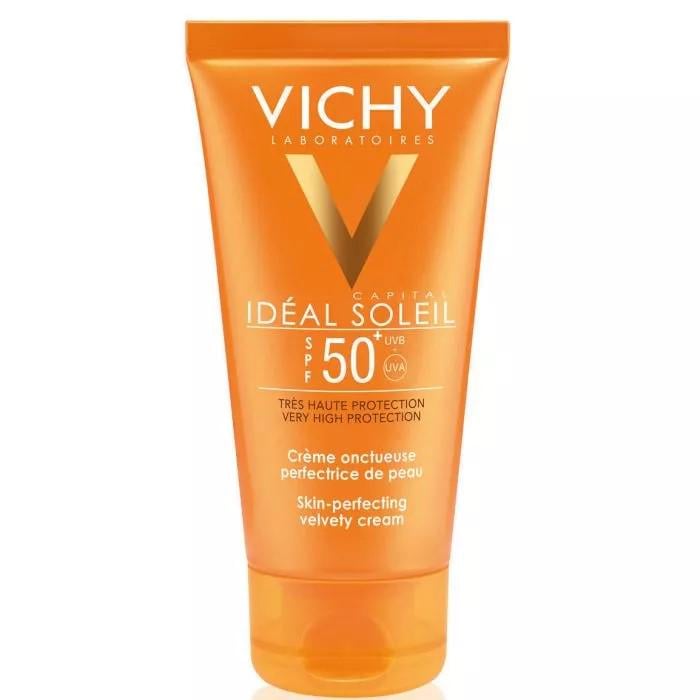 Крем солнцезащитный для лица Vichy Ideal Soleil Velvety Cream SPF 50+ тройного действия (1453119925)