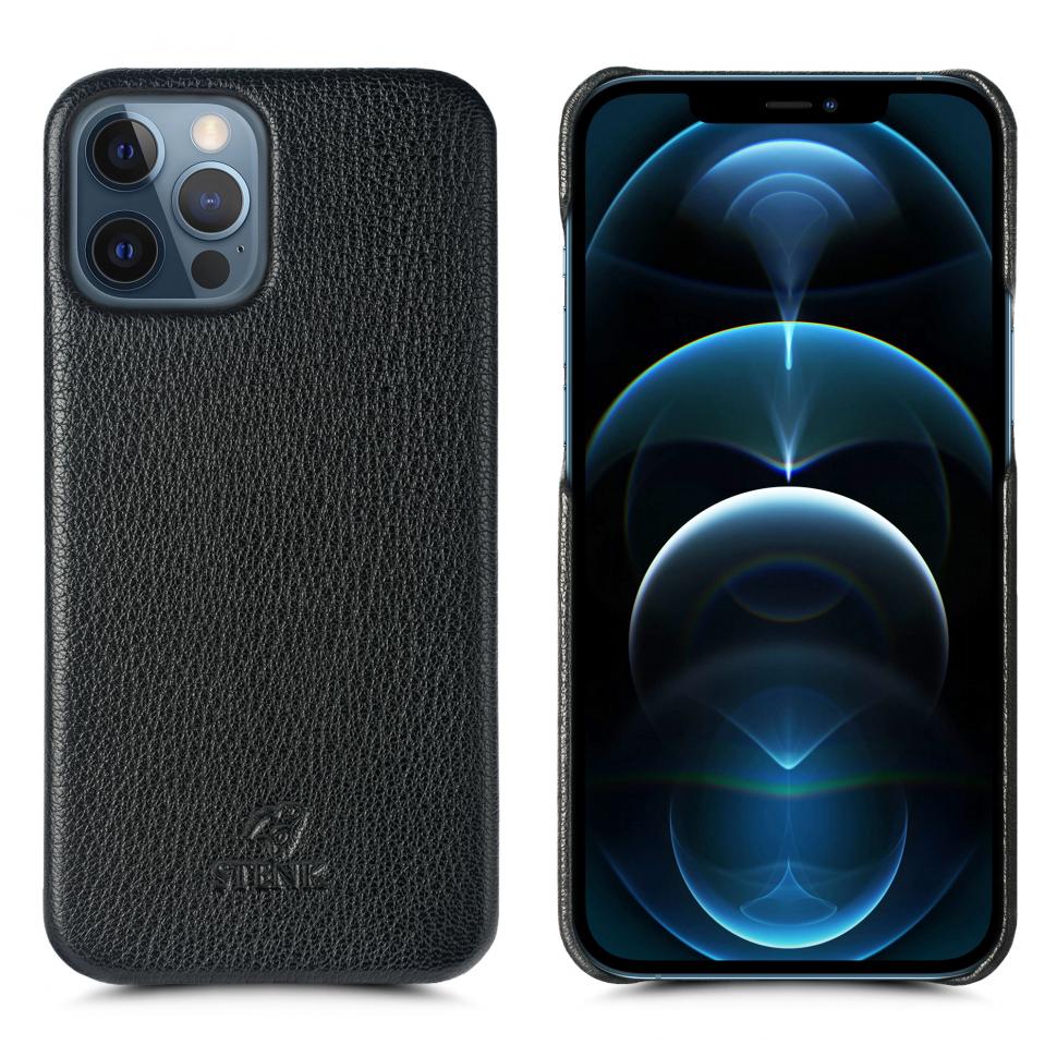 ᐉ Накладка кожаная Stenk Cover для Apple iPhone 12 Pro Max Черный (69207)