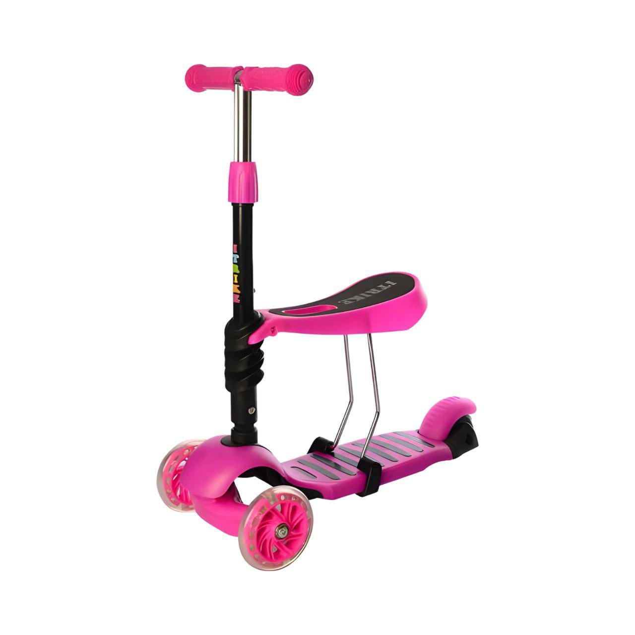 Самокат JR 3-054-P складной колеса PU Розовый (24767164)
