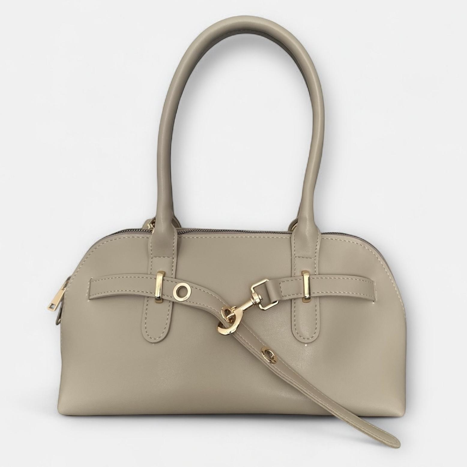 Сумка жіноча Chloe з екошкіри з довгим ремінцем 33x16x11 см Бежевий (26880847)