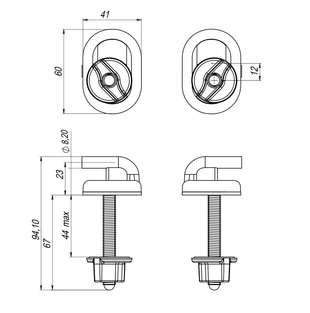 Кріплення для унітазного сидіння SoloPlast СУ-1210.ЗП (GSR-000027133) - фото 3