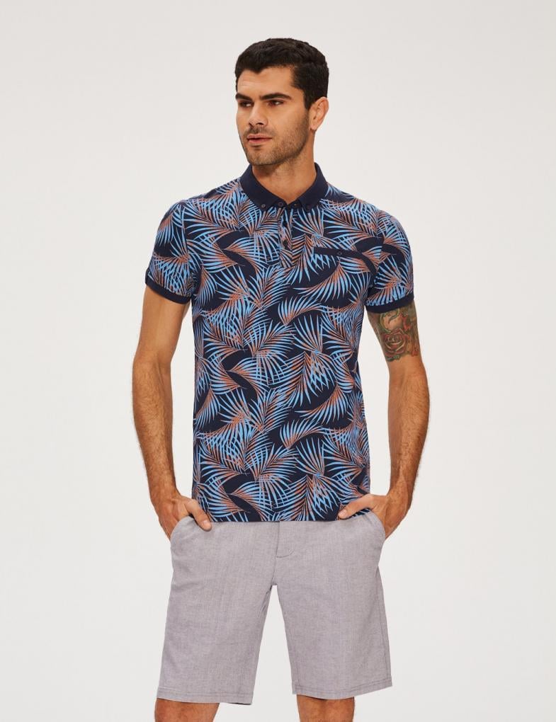 Футболка мужская поло Diverse TOPICANIAN M Синий (5902598704870)