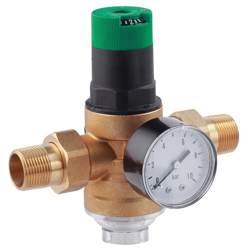 Фильтр самопромывной Karro KR-8700 3/4" 100 мкм с манометром и редуктором (CV033837)