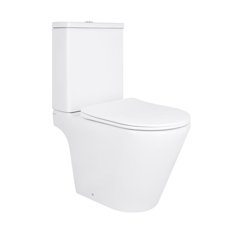 Унитаз напольный Qtap Dove Rimless безобедочный с сиденьем Soft-close QT06228380BW White (2622385850)
