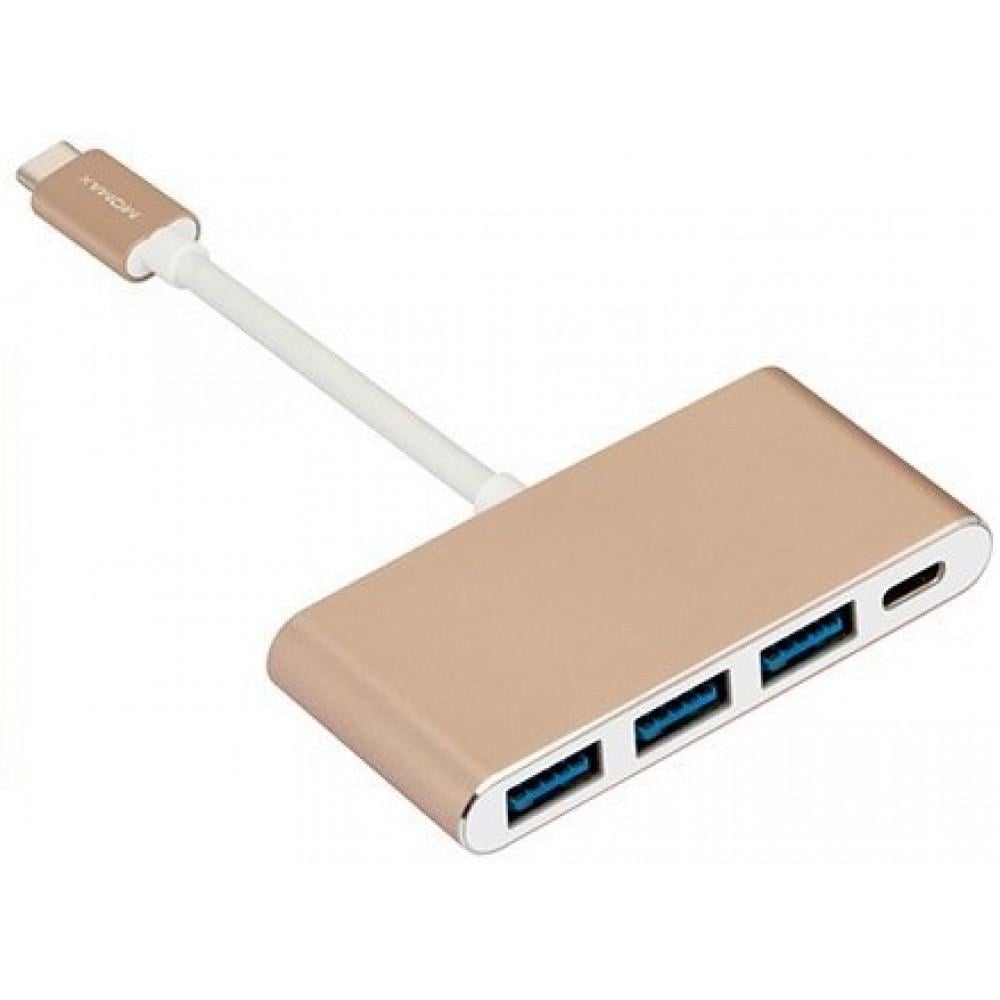 USB-хаб Type-C Momax DHC1L 4 USB 0,1 м Золотий